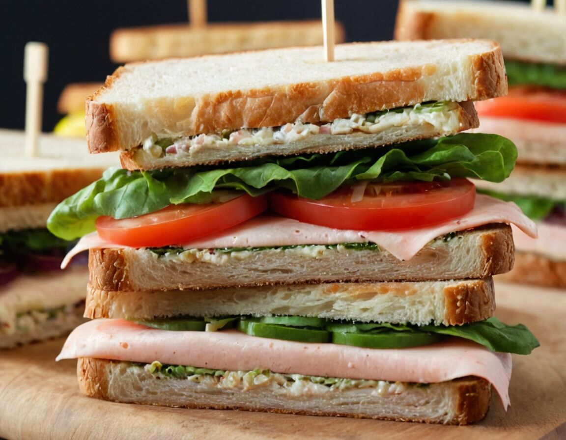 Sandwiches mit leckeren Belägen schichten - Schnelle Gerichte für abends: Leckere Rezepte für stressfreie Abendessen