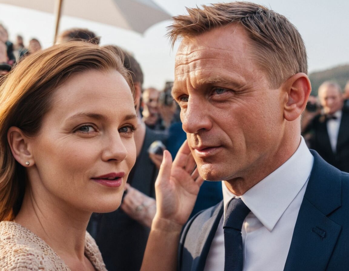 Kurzes Fotoshooting mit begeisterten Fans - Heike Makatsch und Daniel Craig: Eine spannende Begegnung der Filmstars
