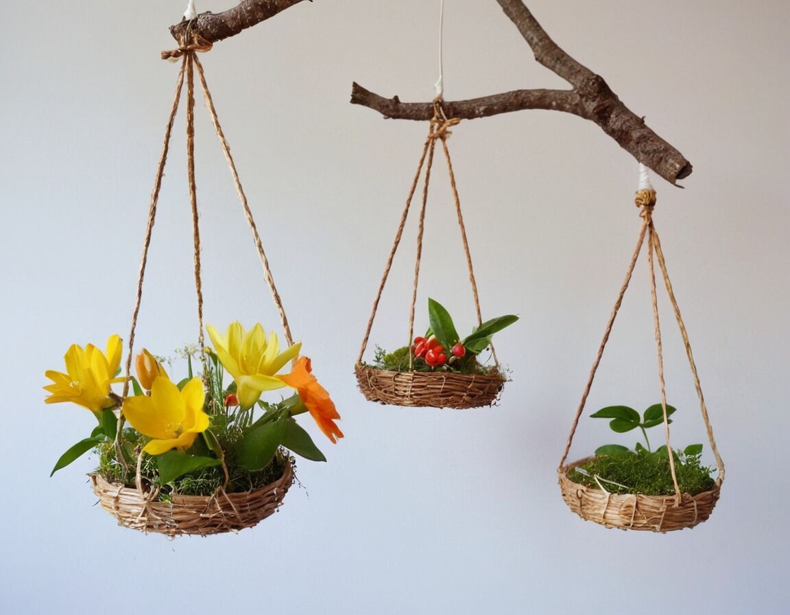 Naturmaterialien für frühlingshafte Mobiles nutzen - Kreative Bastelideen für den Frühling in der Kita: Spaßige Projekte für Kinder