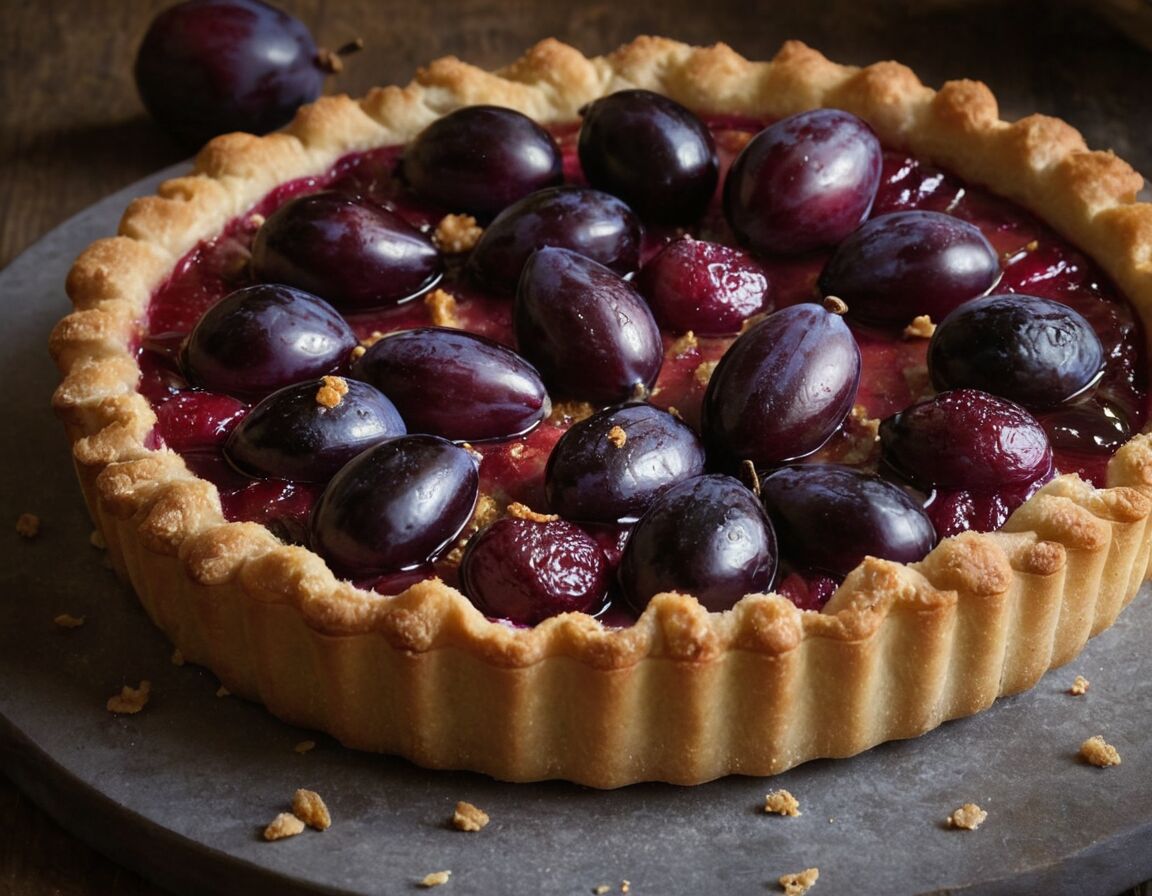Zwetschgen gleichmäßig auf Teig verteilen - Omas Zwetschgenkuchen mit Mürbeteig: Ein traditionelles Rezept für den perfekten Genuss