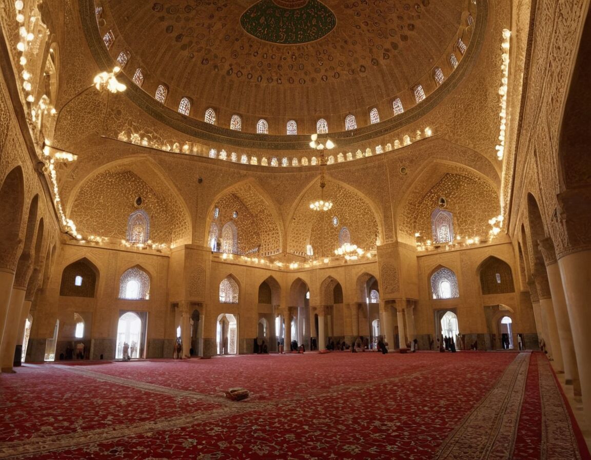 Innenraumgestaltung und kunstvolle Verzierungen - Die größte Moschee der Welt: Ein Blick auf Architektur und Bedeutung
