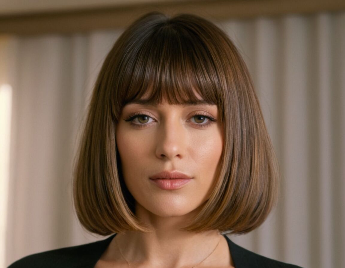 Styling-Produkte sparsam verwenden, um Glanz zu bewahren - Der perfekte Long Bob mit Curtain Bangs: Styling-Tipps und Inspiration für deinen neuen Look
