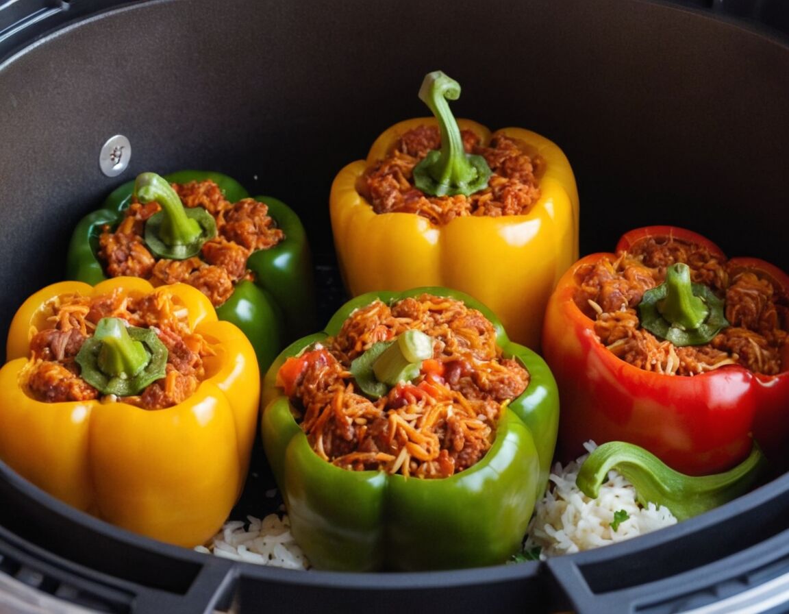 Variationen mit Reis, Fleisch oder Gemüse - Gefüllte Paprika im Airfryer: Schnelle und gesunde Rezepte für jeden Geschmack