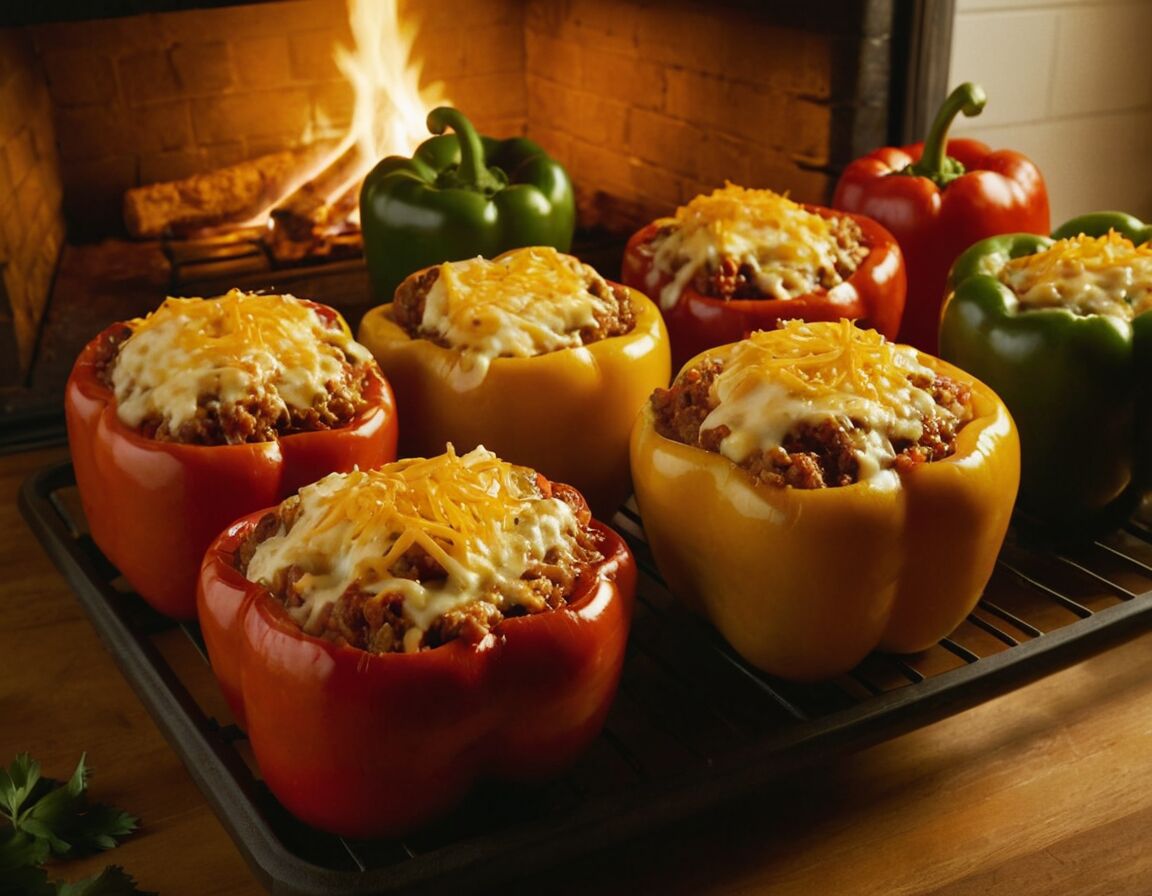 20-30 Minuten bei 180°C backen - Gefüllte Paprika im Ofen mit Soße: Ein köstliches Rezept für jeden Anlass