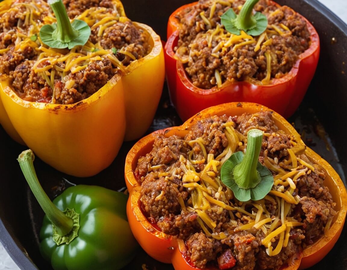 Bei 180°C ca 40 Minuten backen - Gefüllte Paprikaschoten mit Hackfleisch im Backofen: So lange müssen sie backen für das perfekte Ergebnis