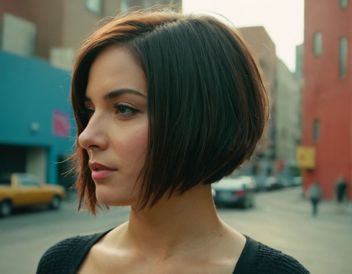 Schräger Bob hinten kurz gestuft: Der Trend für einen modernen Look
